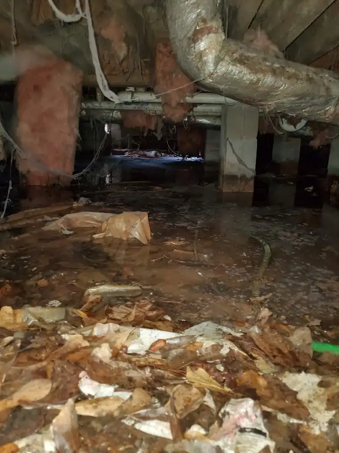 Crawl space flood assessment for Commercial Water Damage Restoration in California City